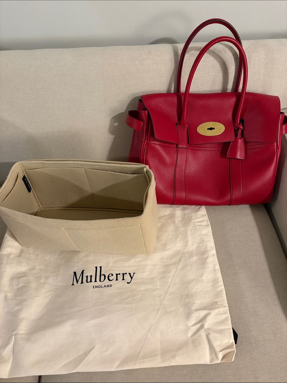 Mulberry Bayswater Scarlet Red - Pristine Condition, 100% Authentic